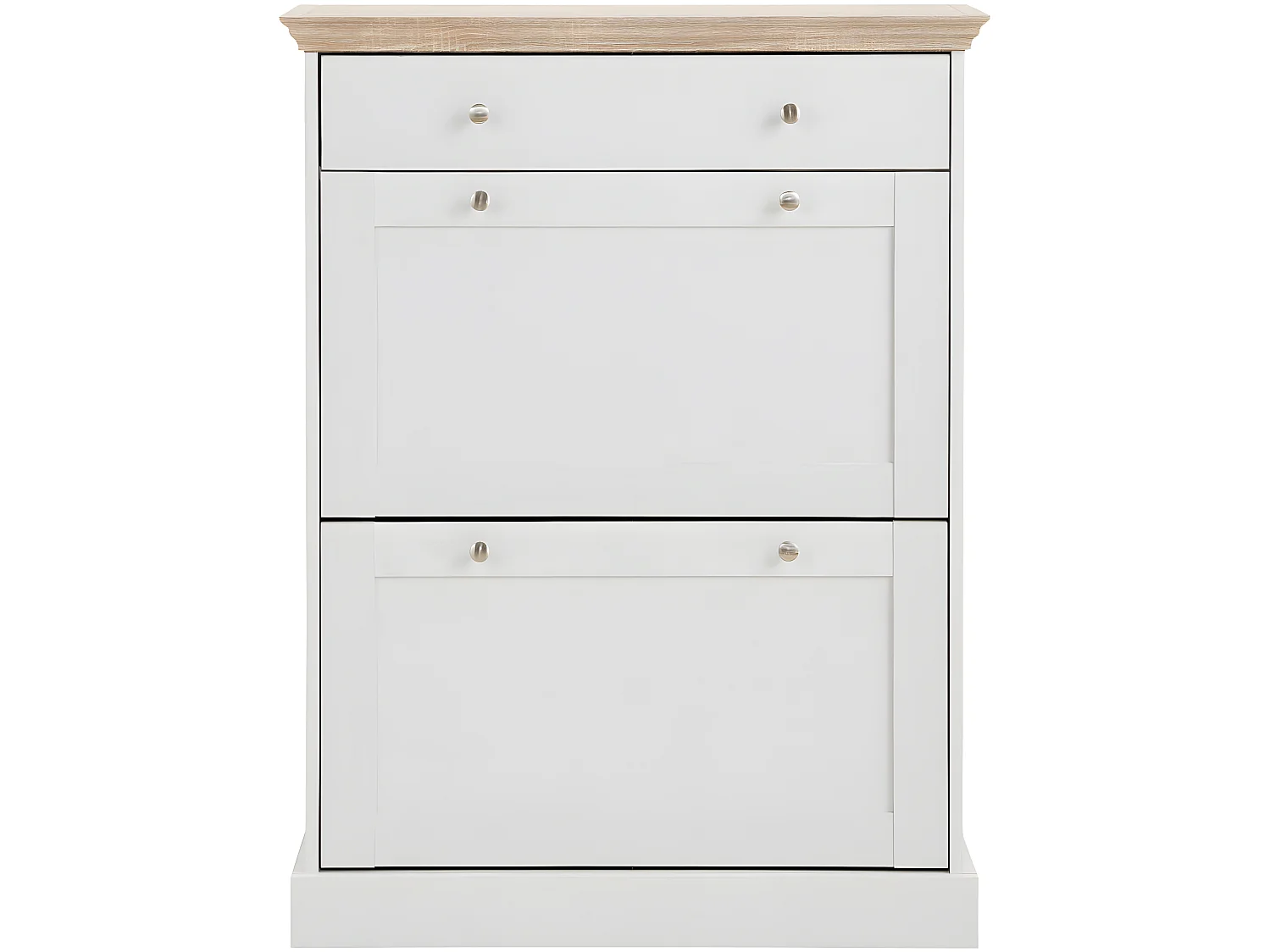 Binz | Sapateira com 2 abas e 1 gaveta em Carvalho Branco