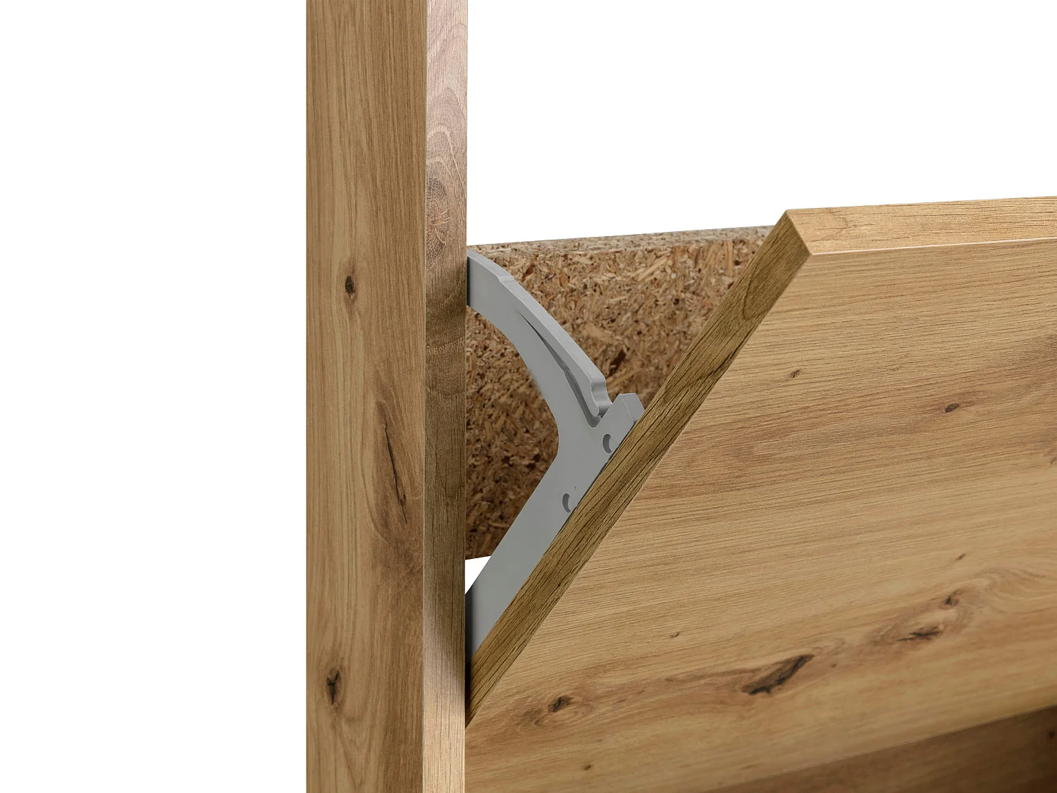 Bill | Sapateira com 4 Abas em Carvalho