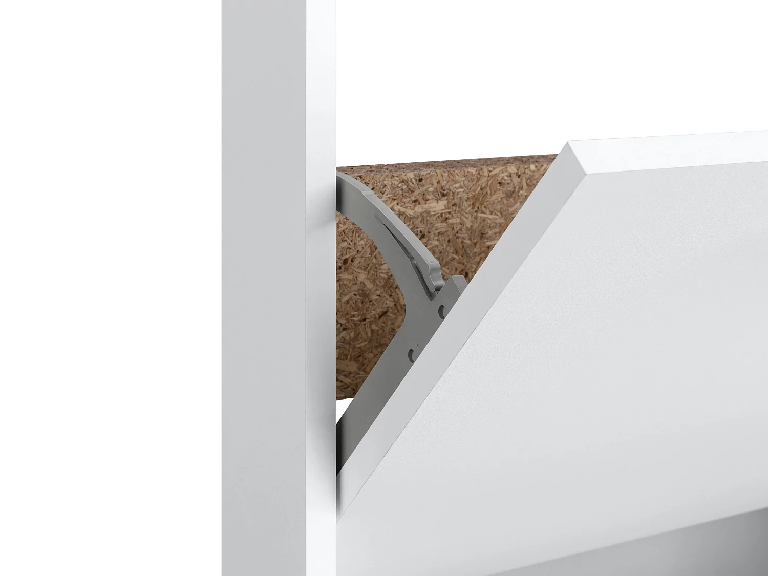 Bill|Coffre à chaussures avec 4 portes battantes blanc