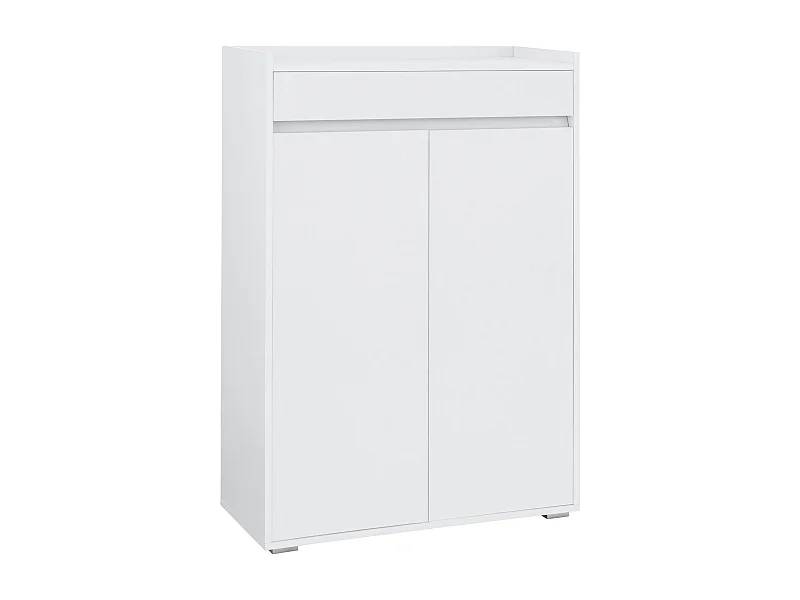 Kosmo | Sapateira com 2 Portas 1 Gaveta em MDF Branco