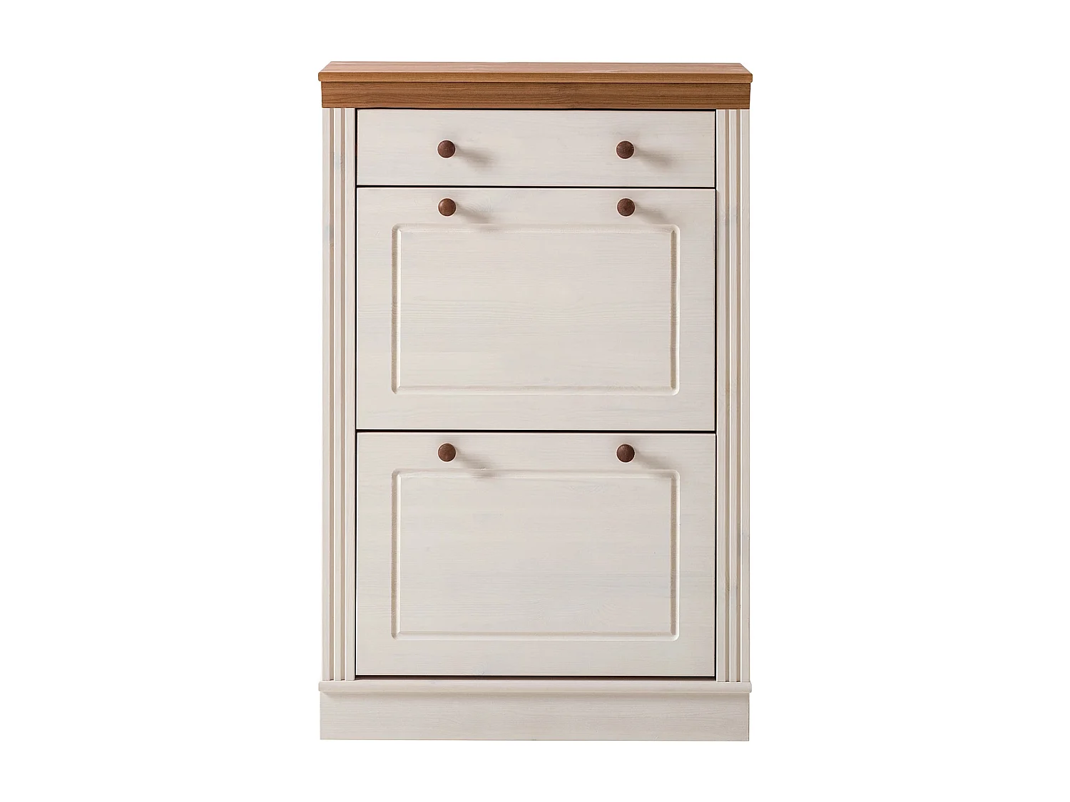 Anita | Sapateira com 2 Abas e 1 Gaveta em Pinho Branco