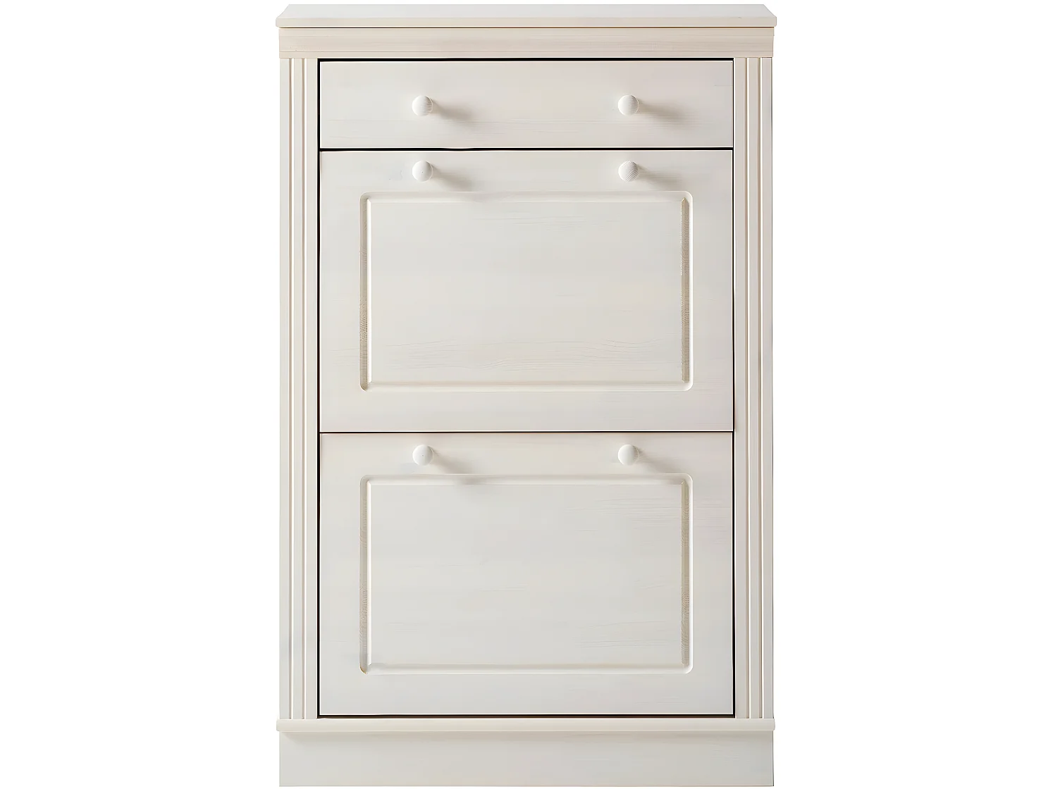 Cassettiera per scarpe in pino bianco