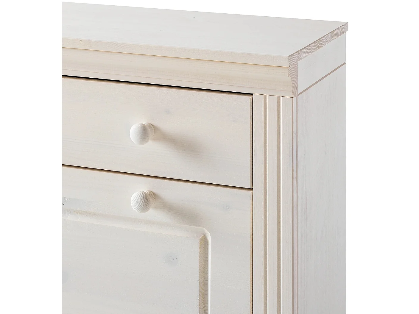 Cassettiera per scarpe in pino bianco