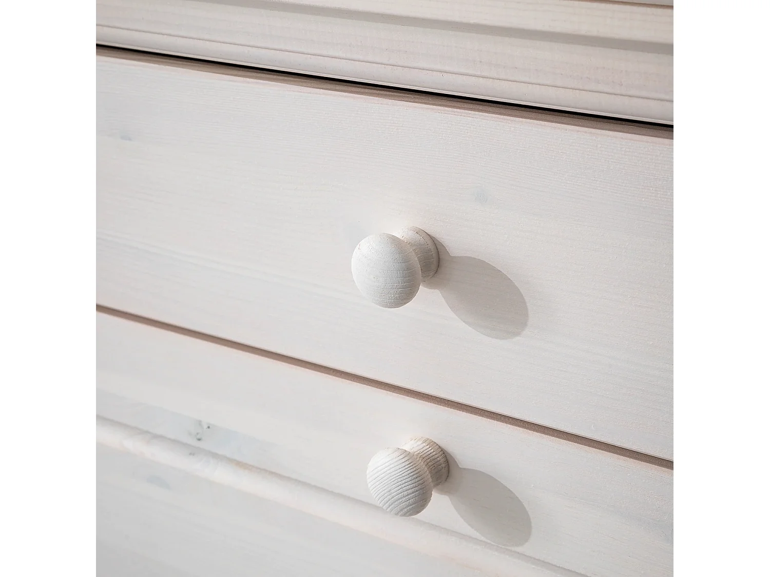 Cassettiera per scarpe in pino bianco