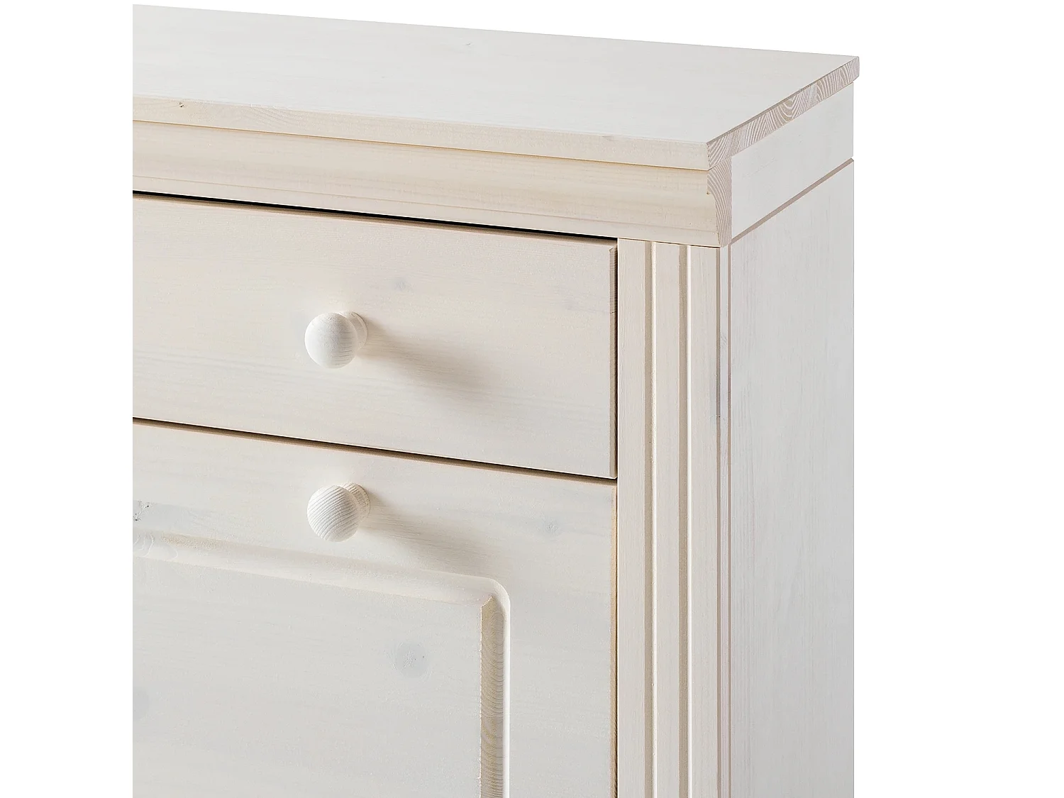 Cassettiera per scarpe in pino bianco