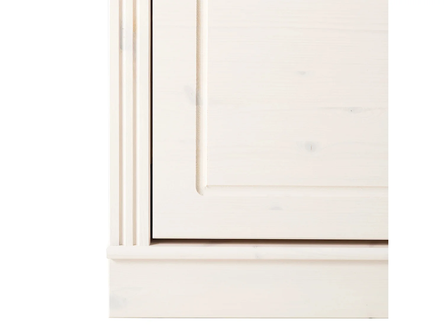 Anita|Coffre à chaussures avec 3 portes battantes en pin blanc/miel