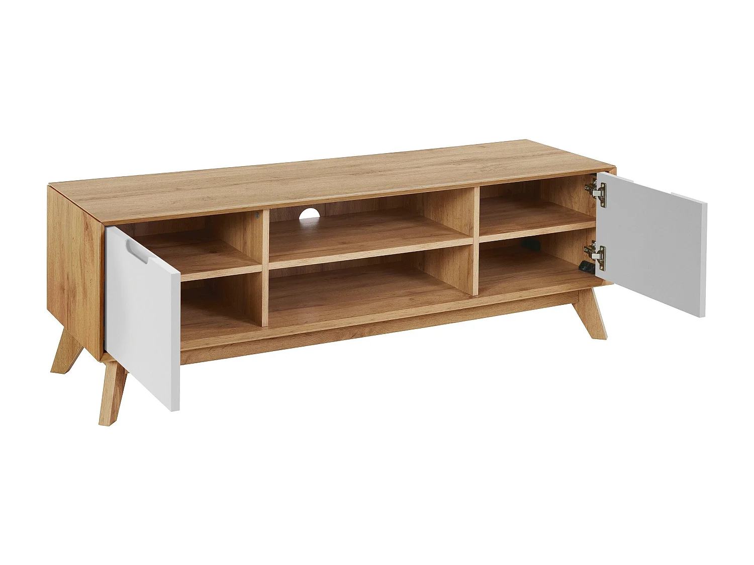 Ezra | Meuble TV bas scandinave à 2 portes