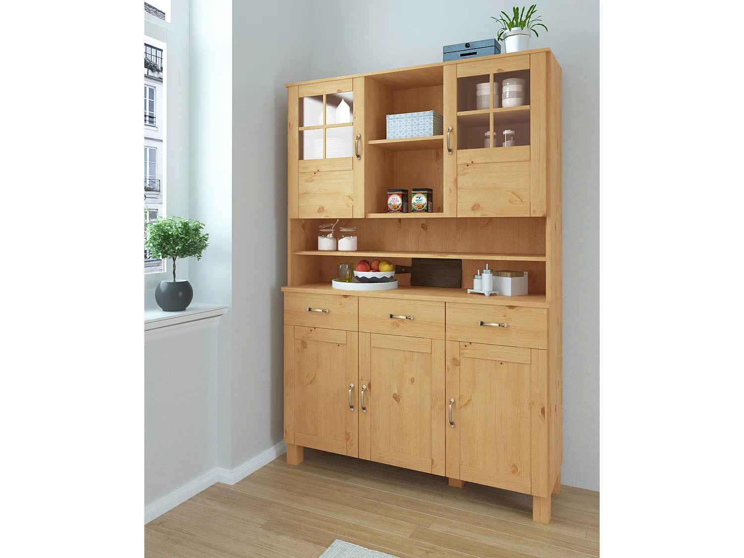 Alby|Buffet 3 portes 2 tiroirs