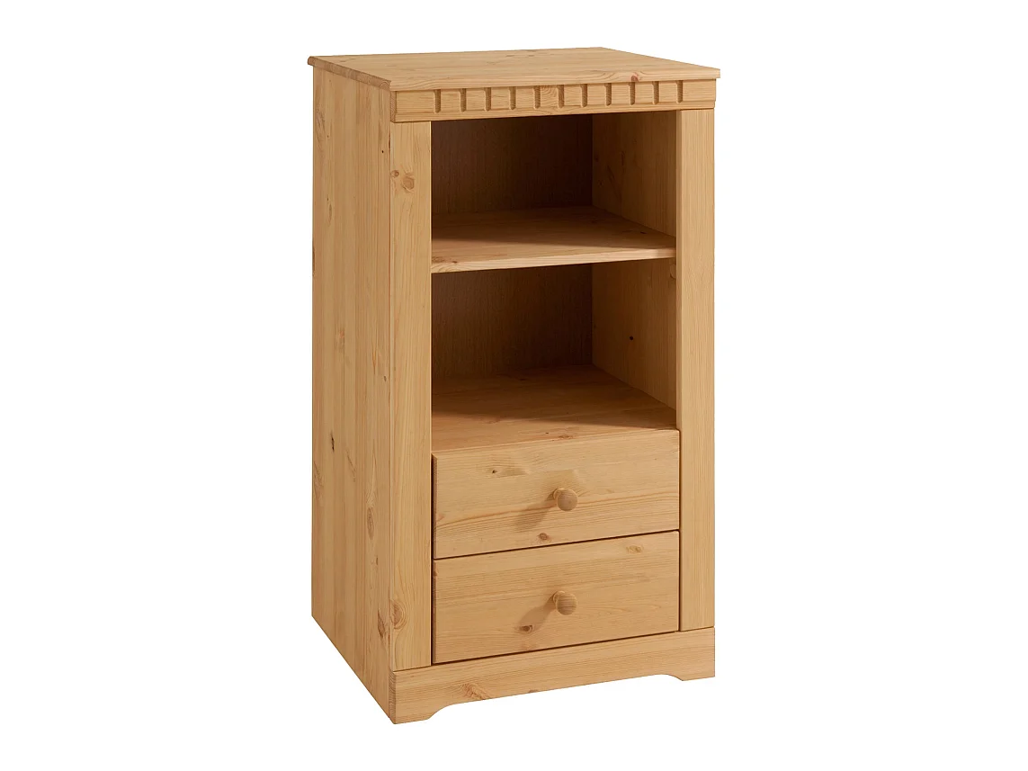 Clarissa|Armoire avec 2 tiroirs et 1 étagère en pin naturel