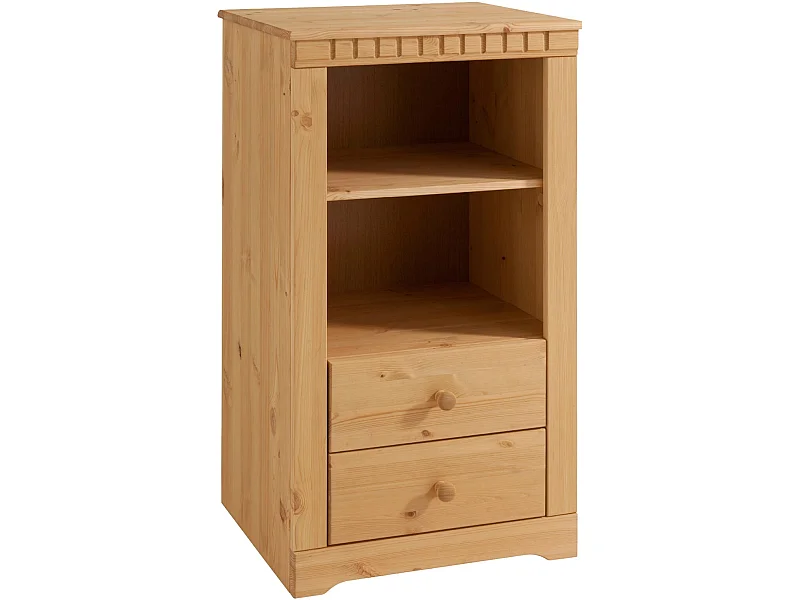 Clarissa|Armoire avec 2 tiroirs et 1 étagère en pin naturel