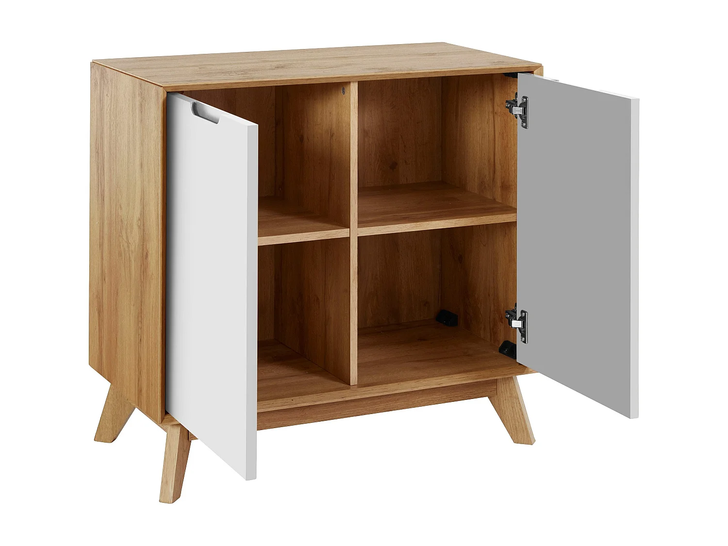 Ezra|Buffet avec 2 portes à l'aspect chêne / blanc