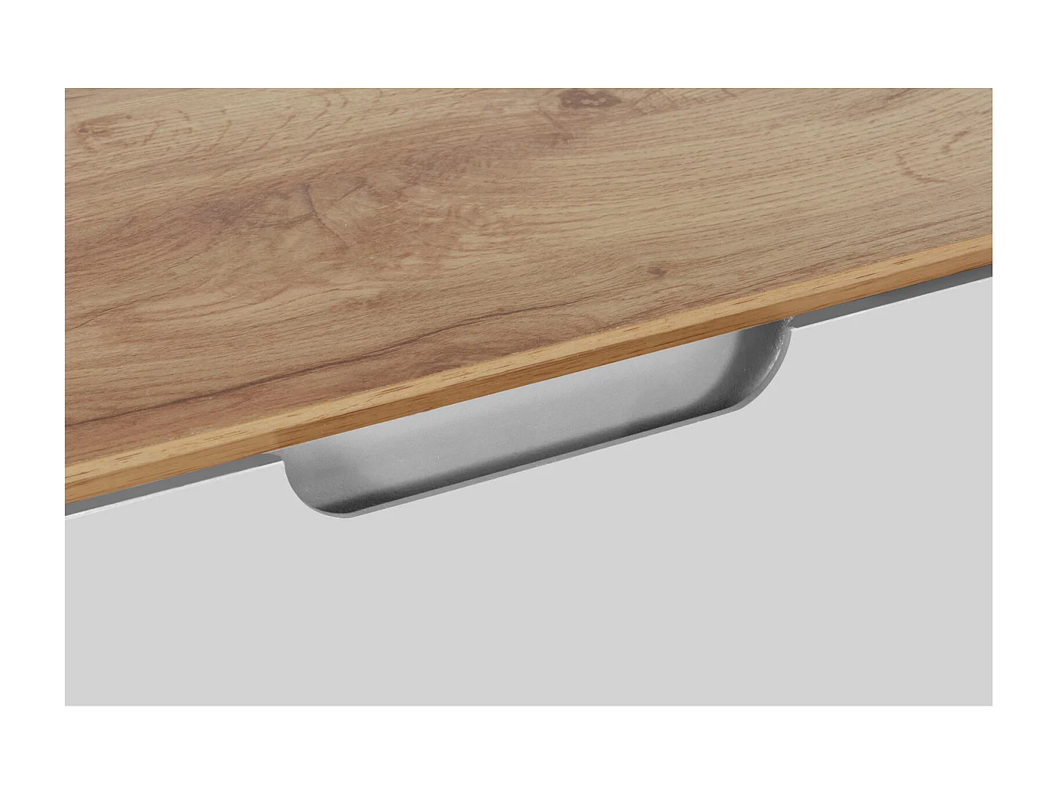 Ezra|Buffet avec 2 portes à l'aspect chêne / blanc