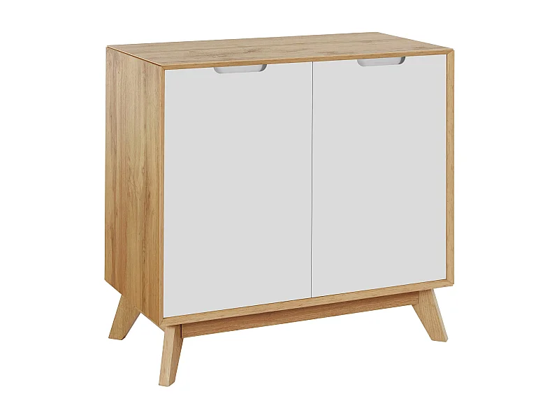 Ezra|Buffet avec 2 portes à l'aspect chêne / blanc