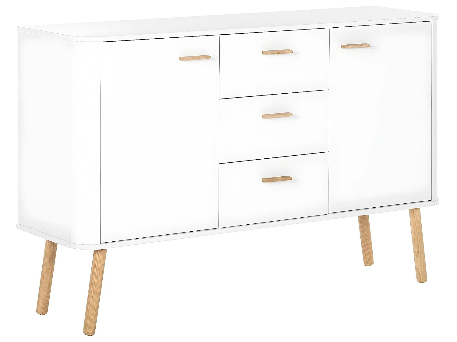 Piano | Credenza con due ante e tre cassetti dal design scandinavo