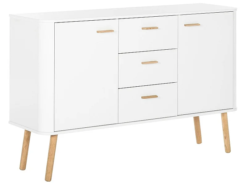 Piano | Credenza con due ante e tre cassetti dal design scandinavo