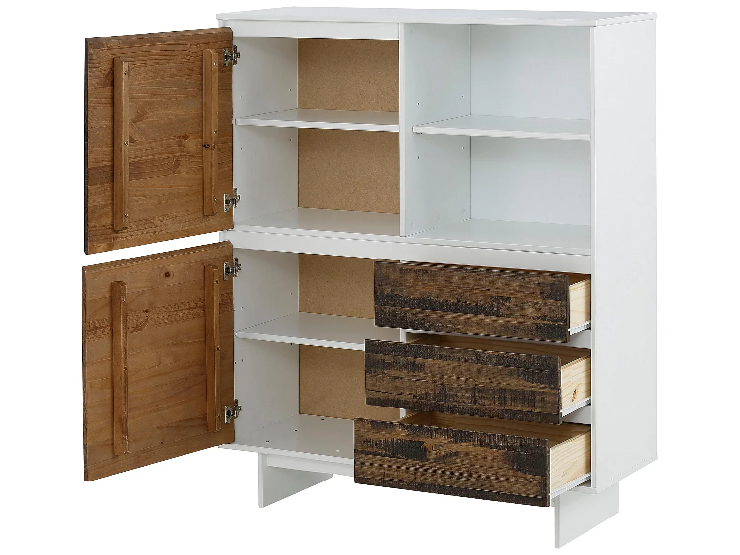 Morgan|Armoire en MDF blanc