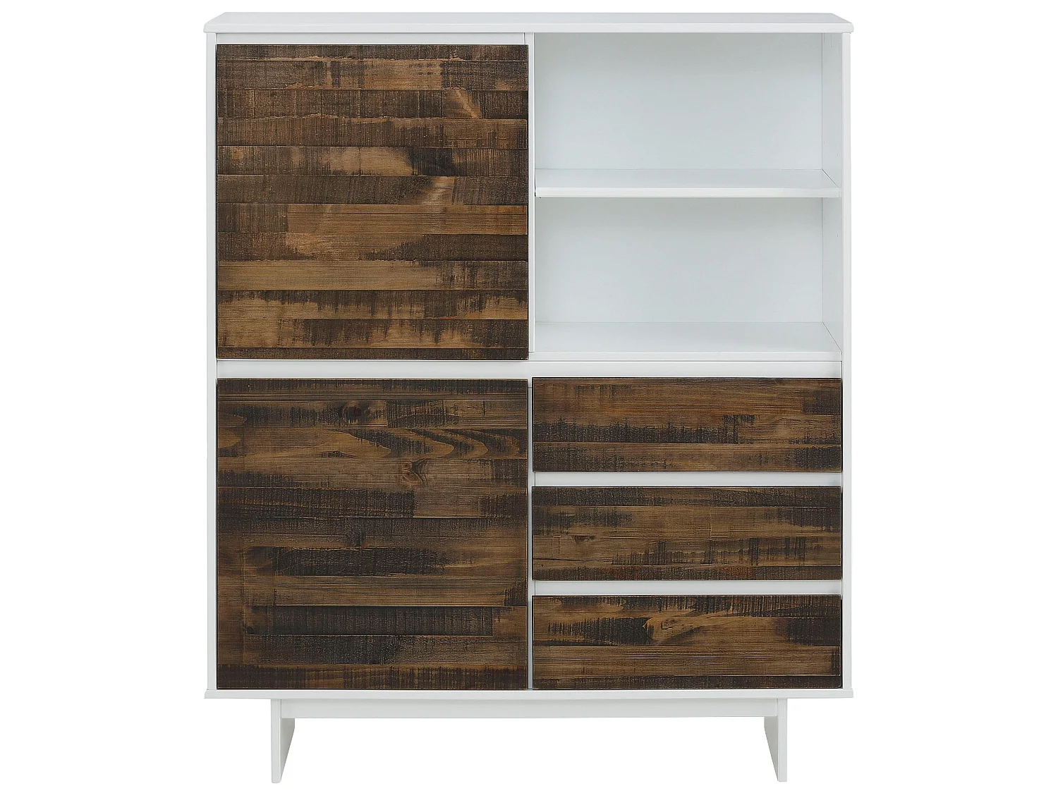 Morgan|Armoire en MDF blanc