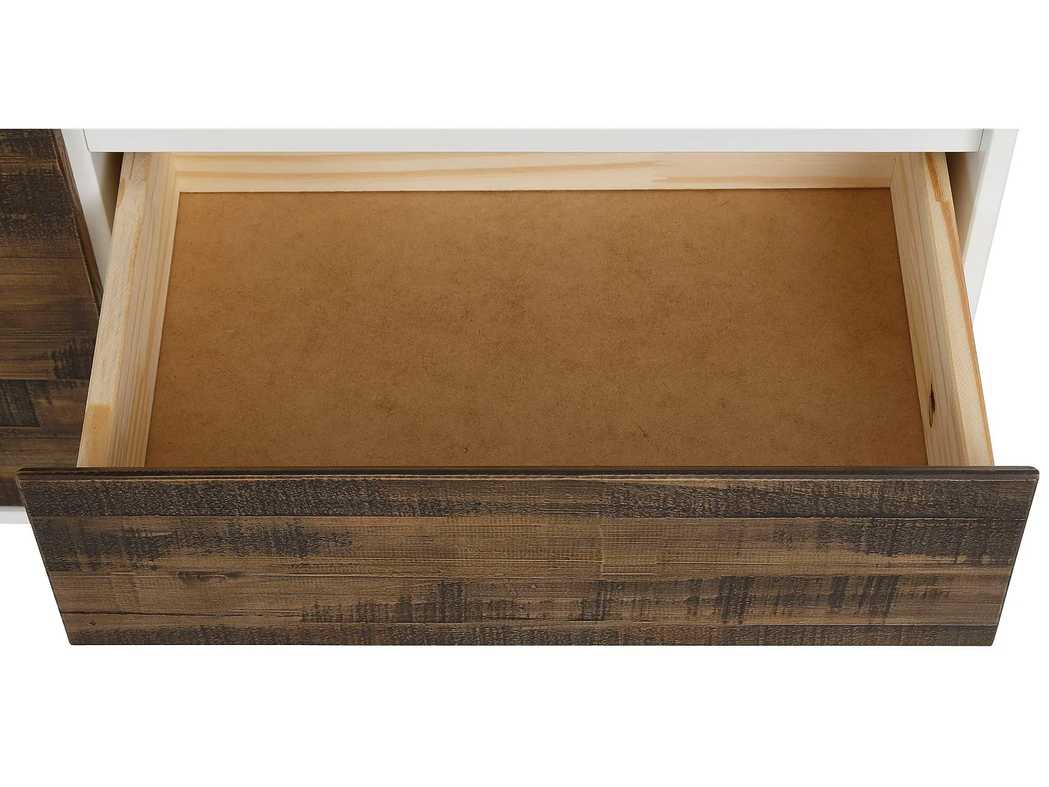 Morgan|Armoire en MDF blanc