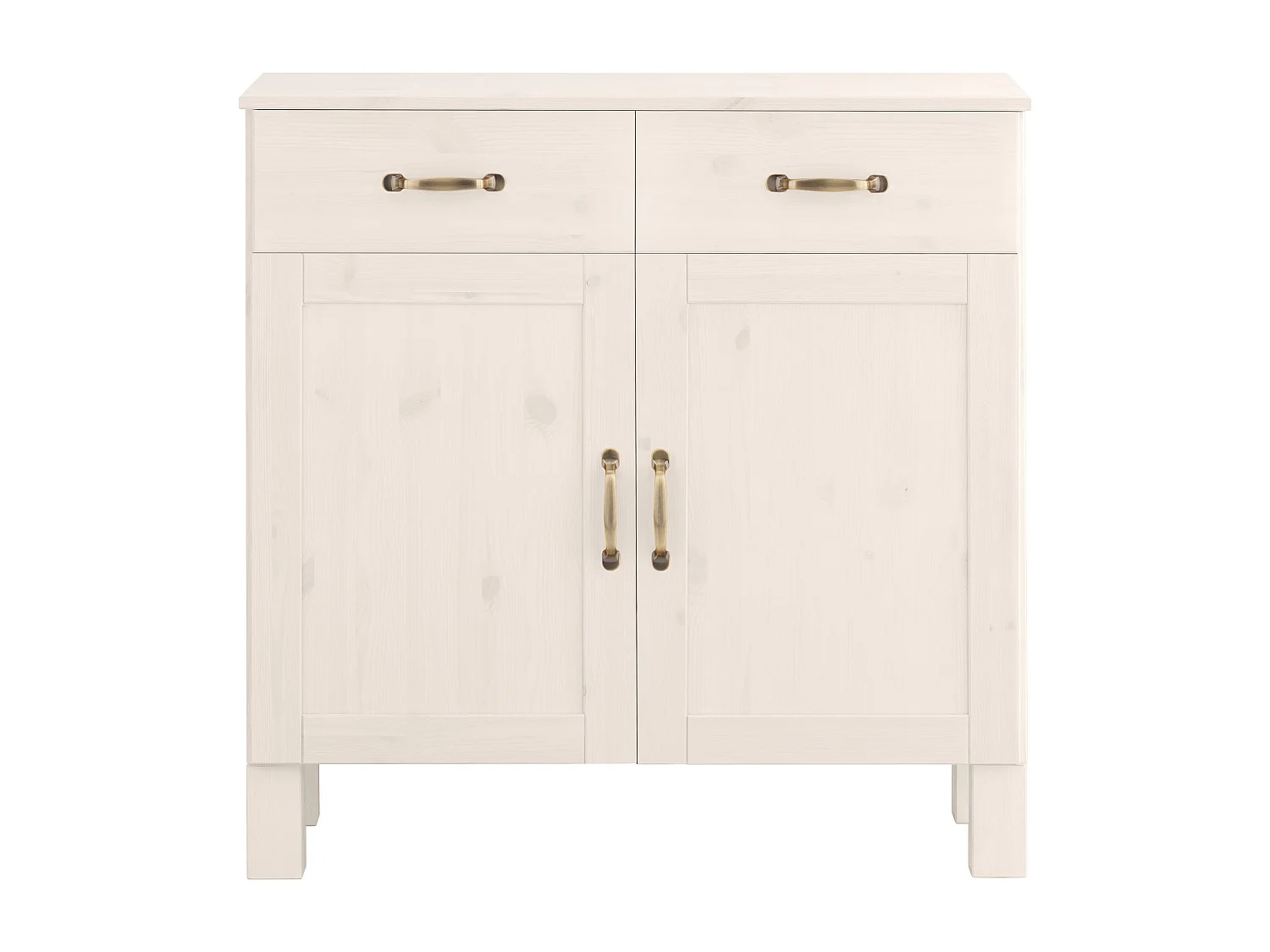 Alby | Armoire de cuisine en bois massif blanc