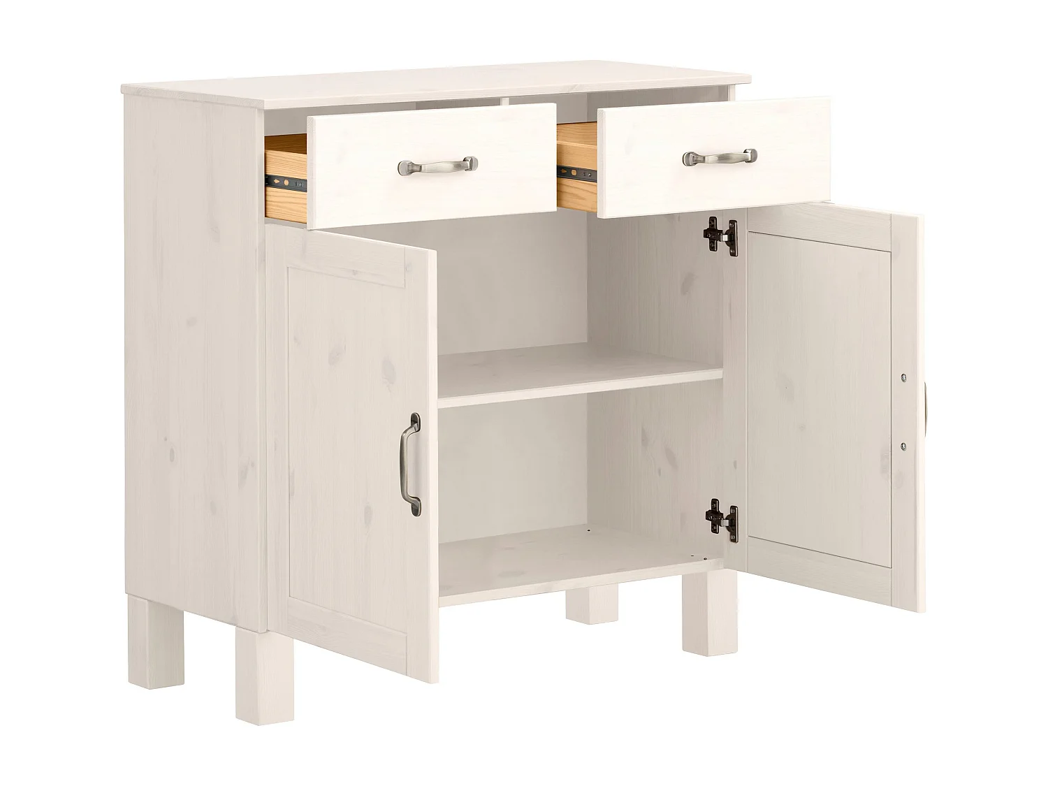 Alby | Armoire de cuisine en bois massif blanc