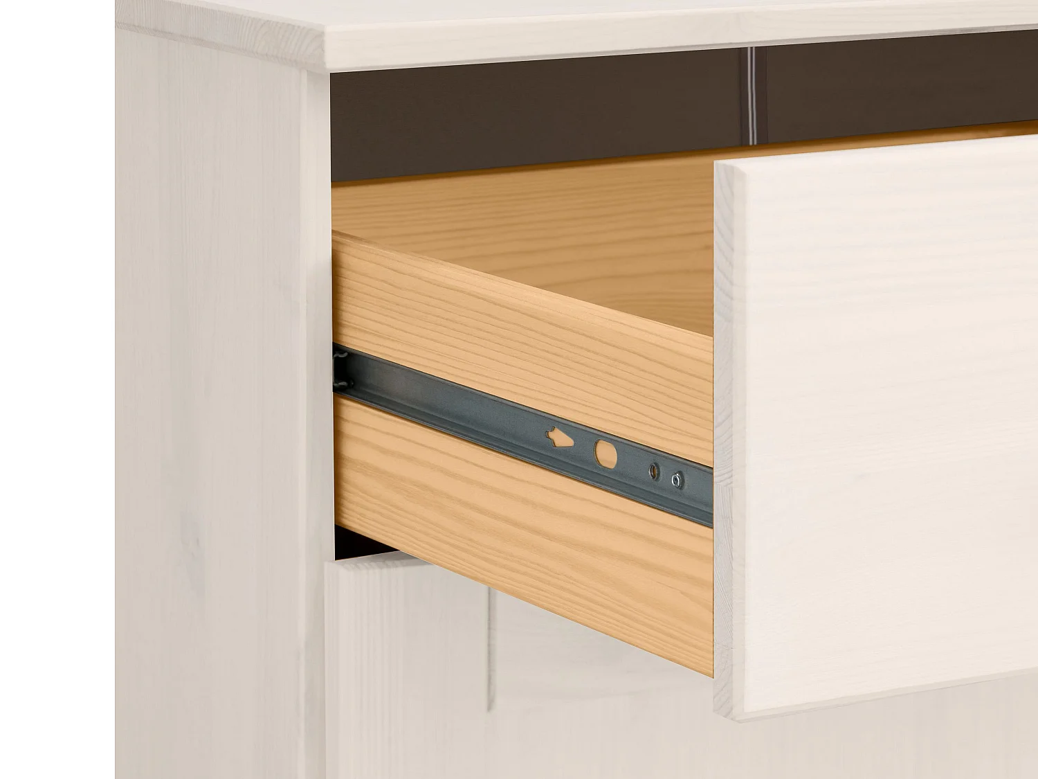 Alby | Armoire de cuisine en bois massif blanc