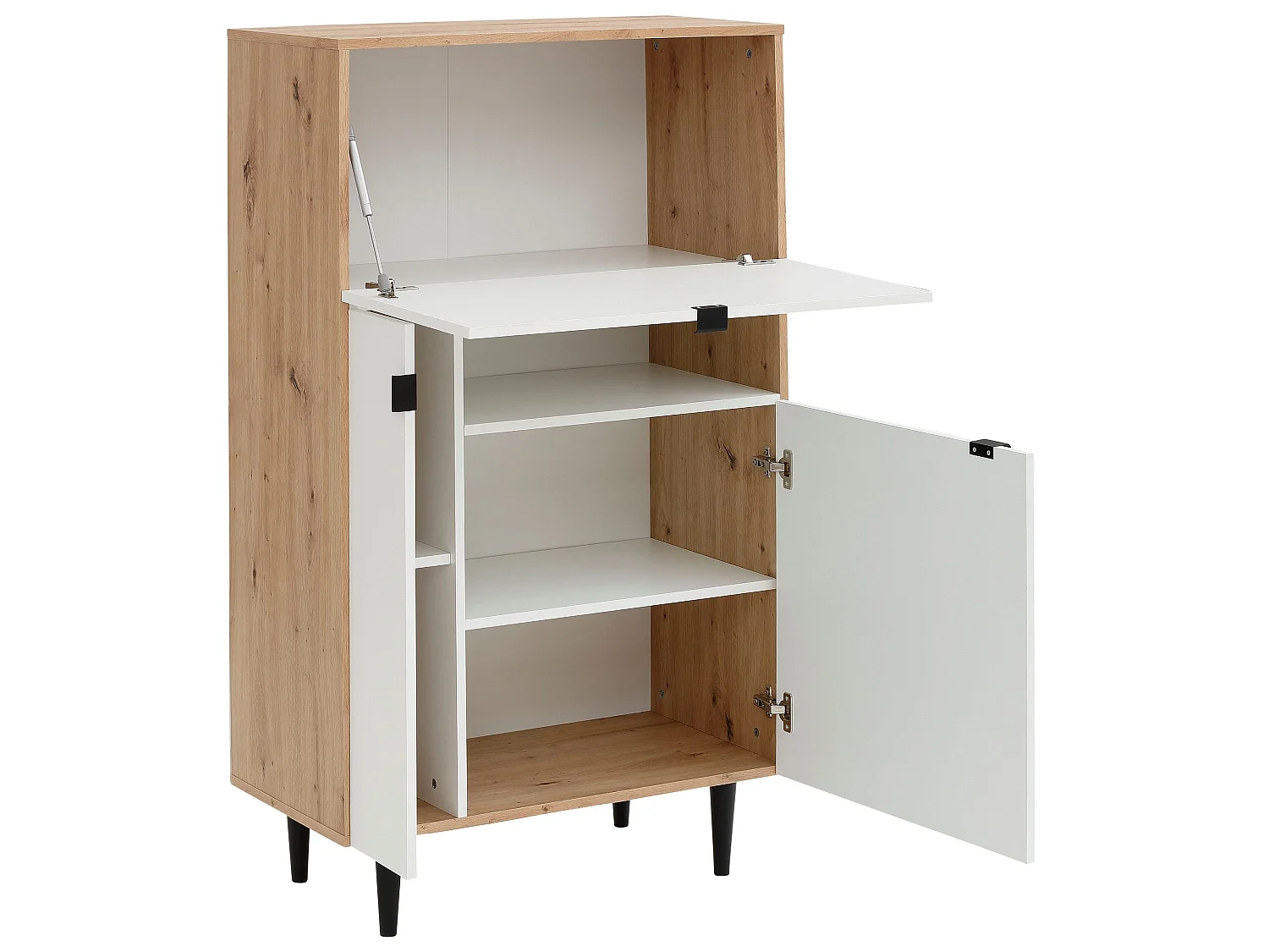 Legro|Buffet Haut en MDF blanc