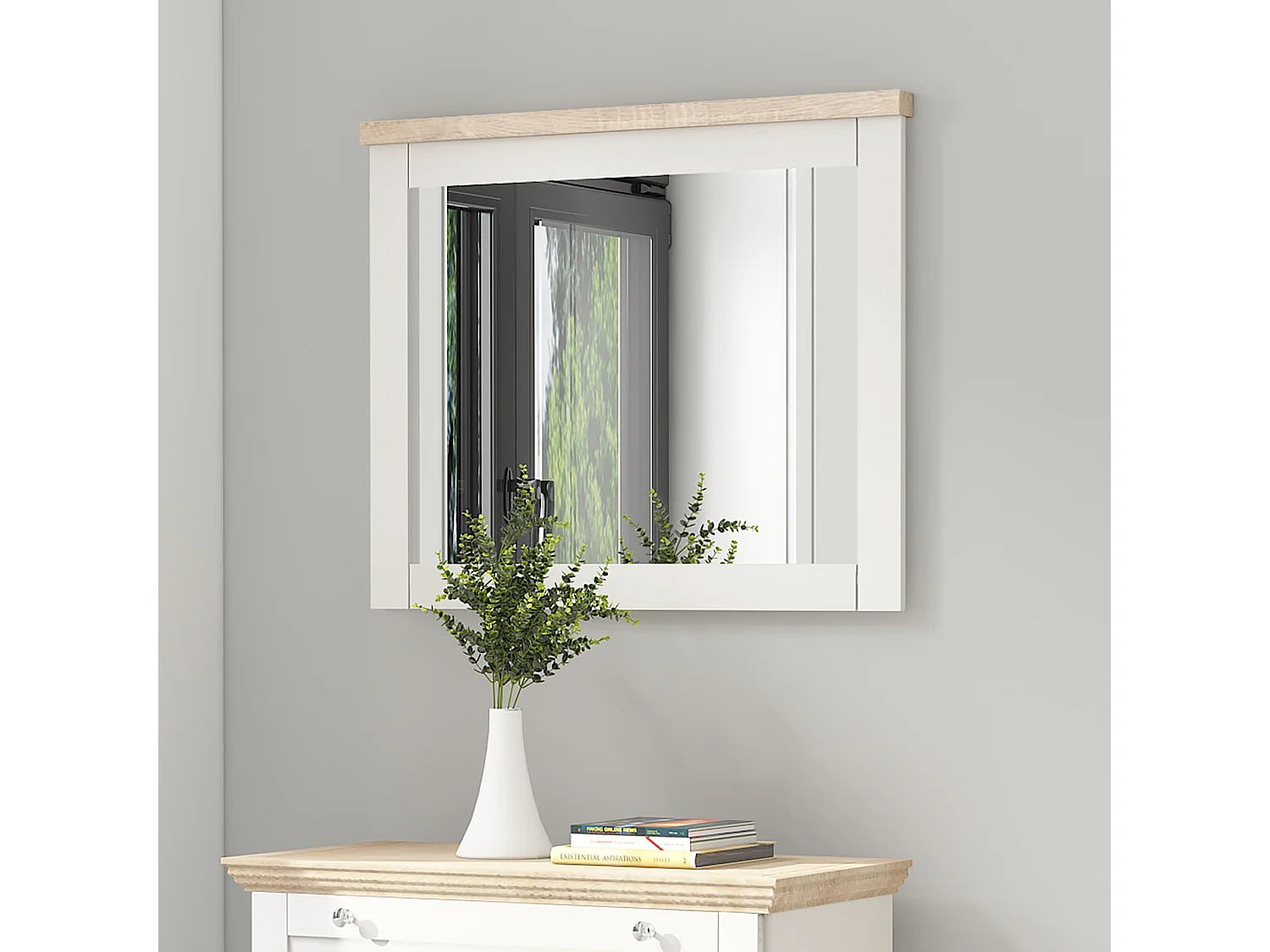 Heide|Miroir en effet chêne blanc