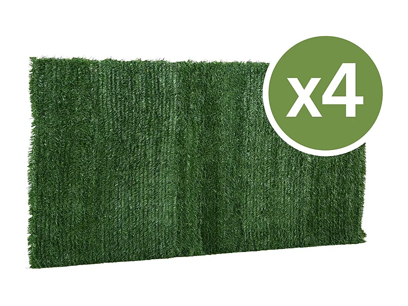 Set di 4 siepi artificiali - 150 x 300 cm