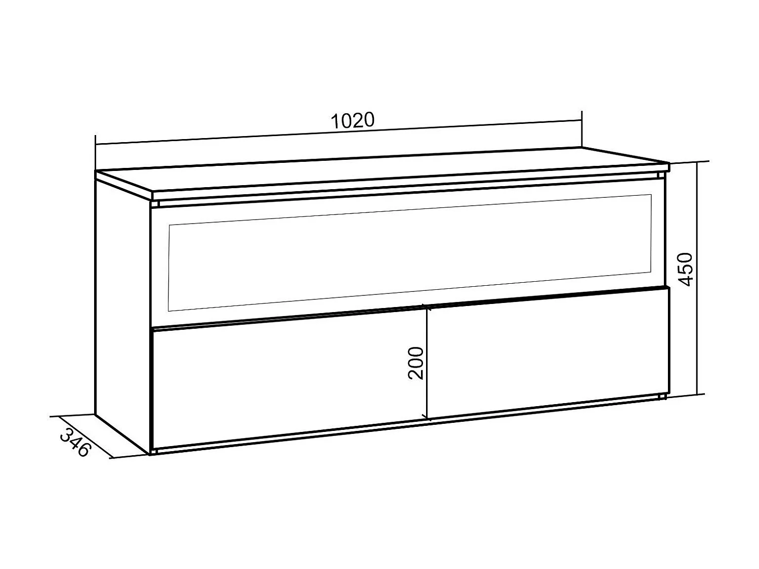 Caminetto elettrico LED, 102x35x45cm, 1 apertura, 1 porta, Camino elettrico, Sospeso, da appendere, Rovere e nero