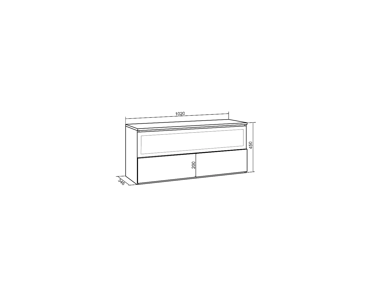 Cheminée électrique LED, 102x35x45cm, 1 ouverture, 1 porte, Cheminée électrique, Suspendu, Mural, Chêne et noir