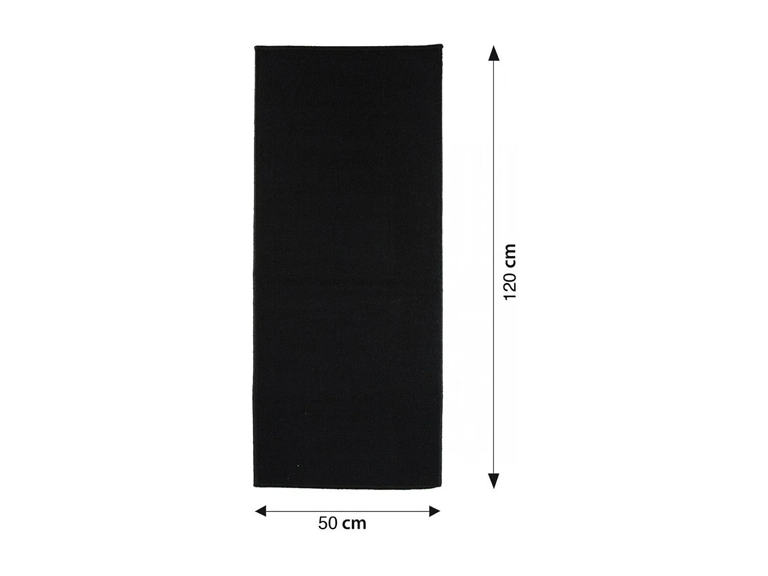 Tapis Uni Anti-dérapant "Protect" 50x120cm Noir