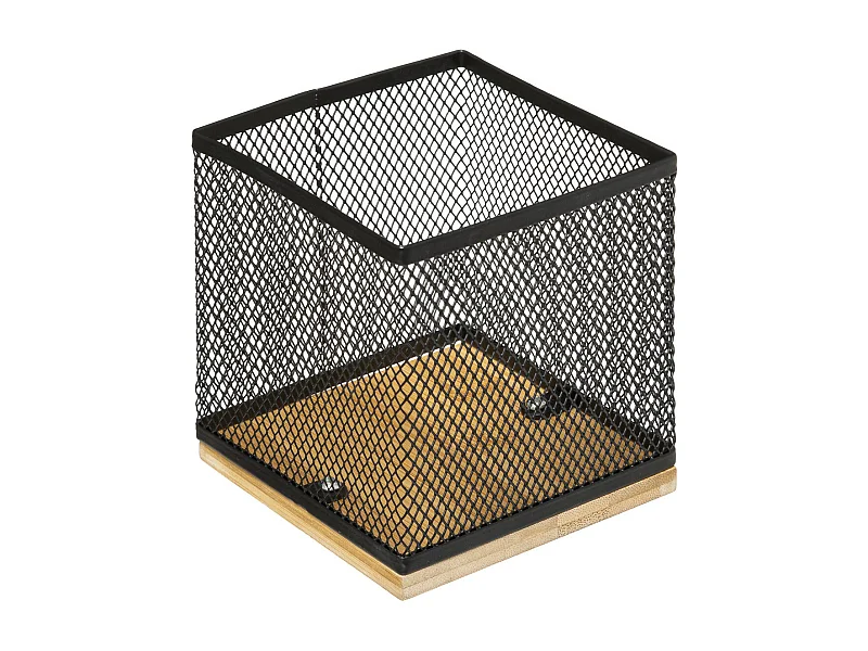 Organiseur de Bureau Pot à crayons en métal et bambou modèle Havi