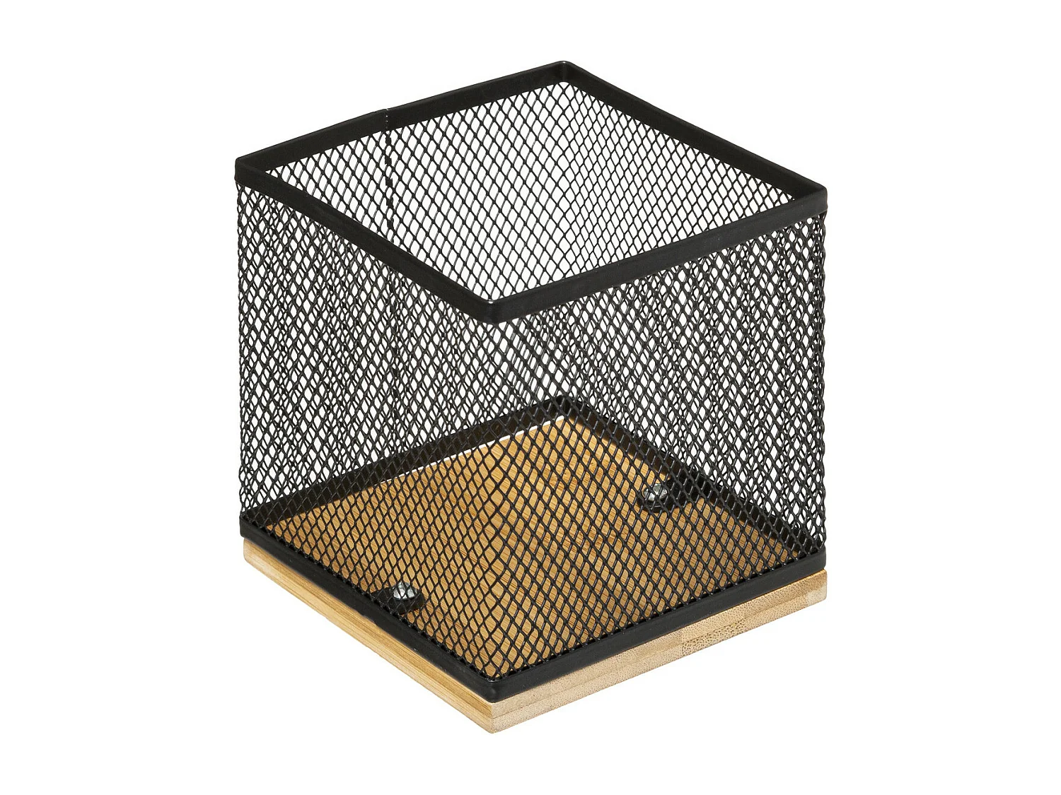 Organiseur de Bureau Pot à crayons en métal et bambou modèle Havi