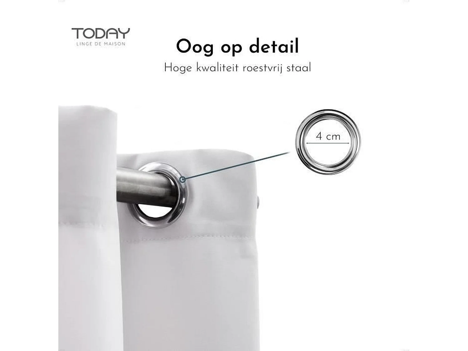 Tenda in 100% poliestere. Bianco