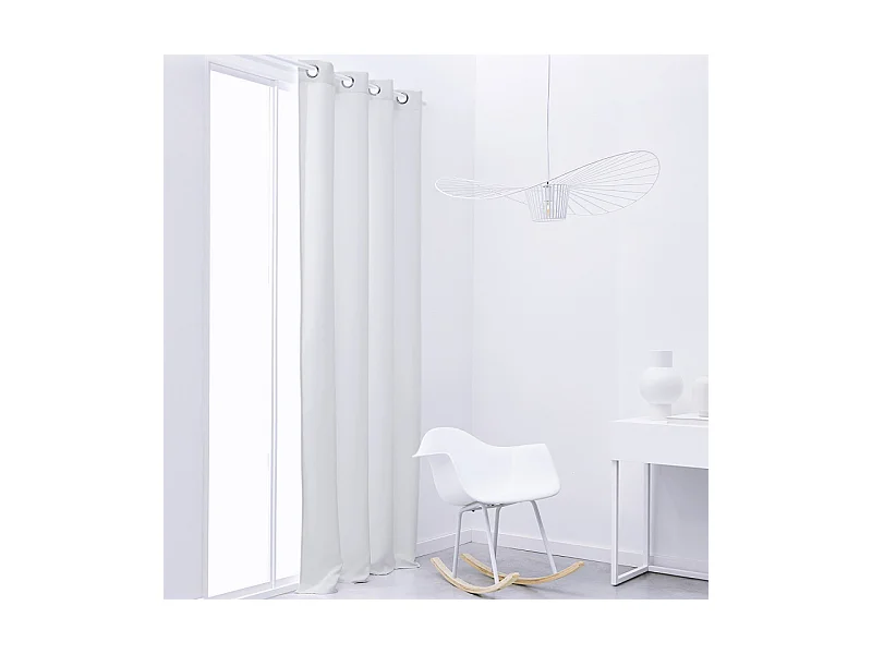 Rideau a oeillets - 140X240 - Craie -  Essential - 356002