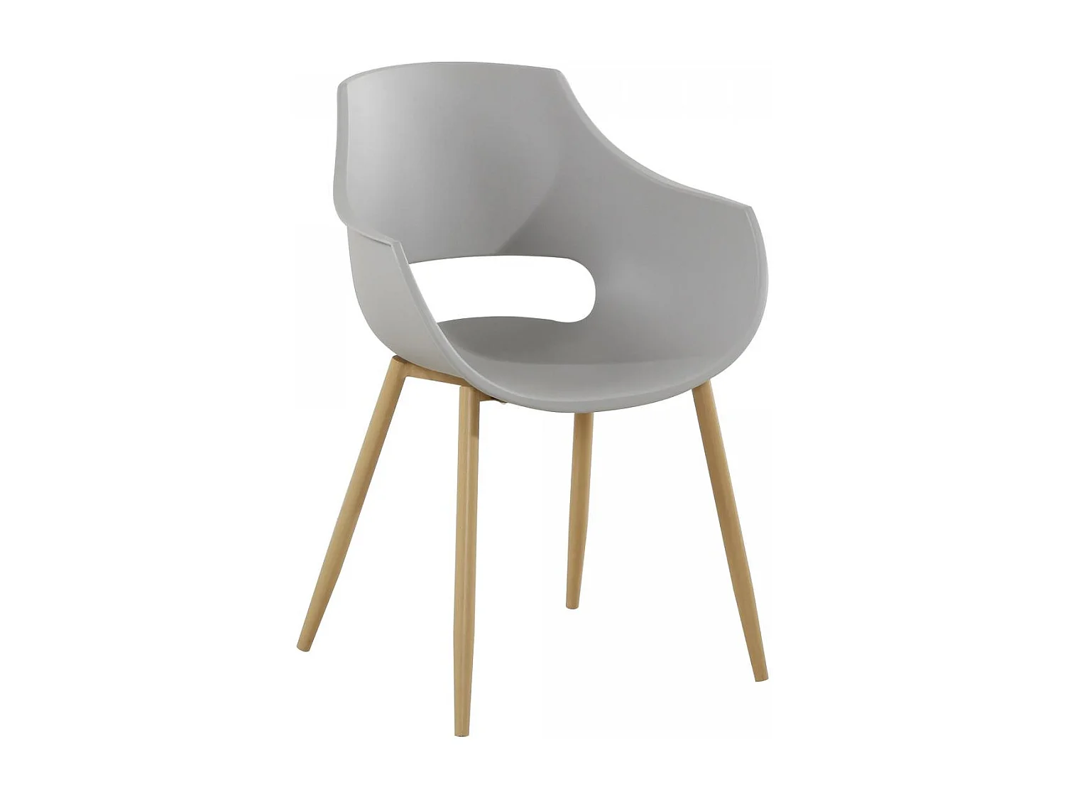 Fauteuil semi artisanal LOT DE 2 ABA 58x59x85 gris