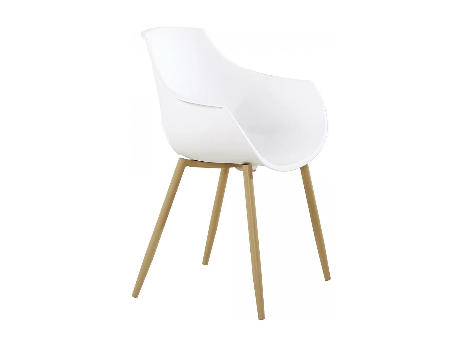 Fauteuil semi artisanal LOT DE 2 ABA 58x59x85 blanc