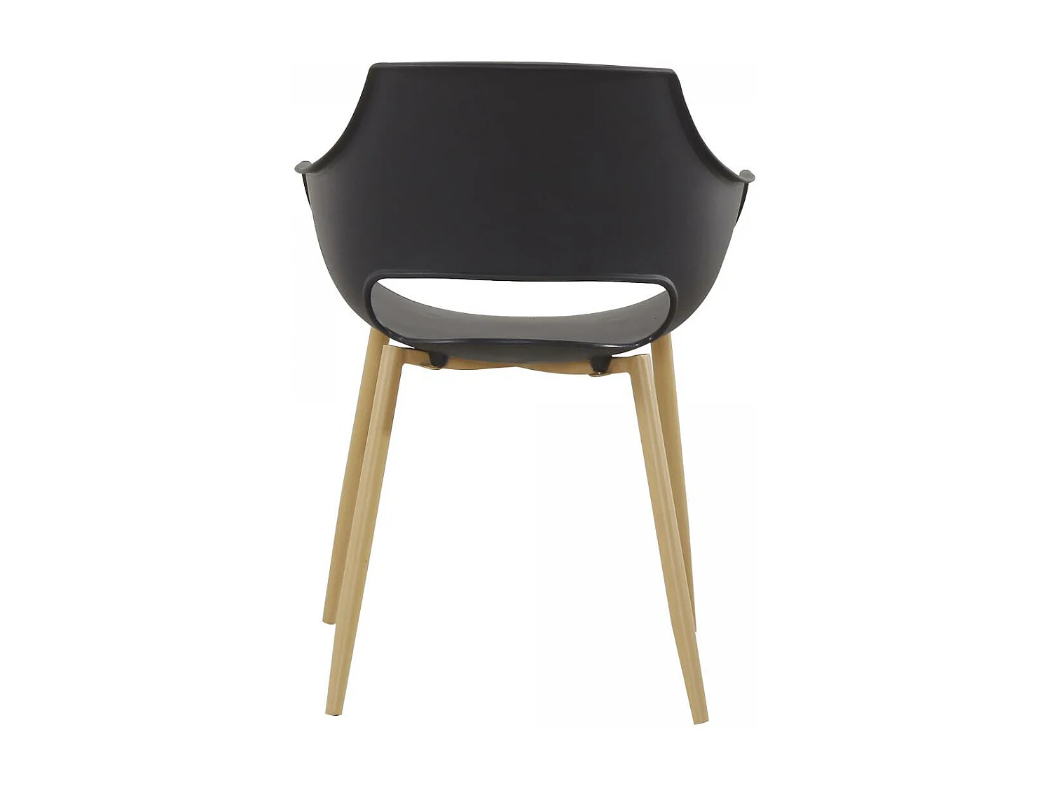 Fauteuil semi artisanal LOT DE 2 ABA 58x59x85 noir