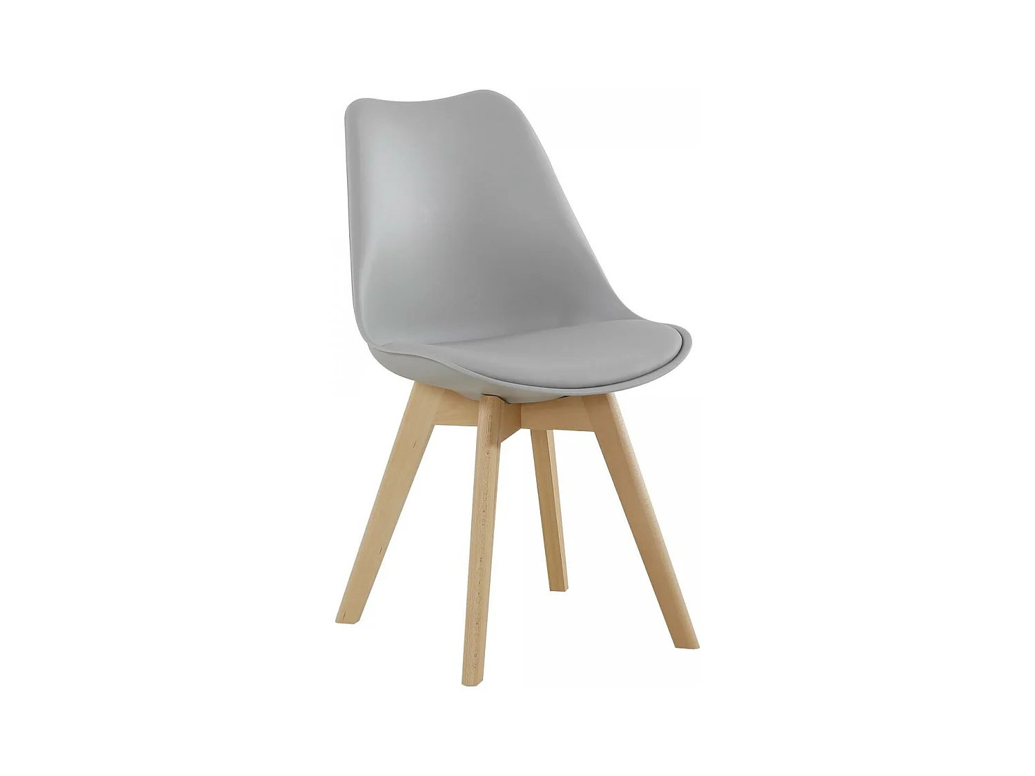 Chaise semi artisanal LOT DE 2 ATE 56x48x83 gris