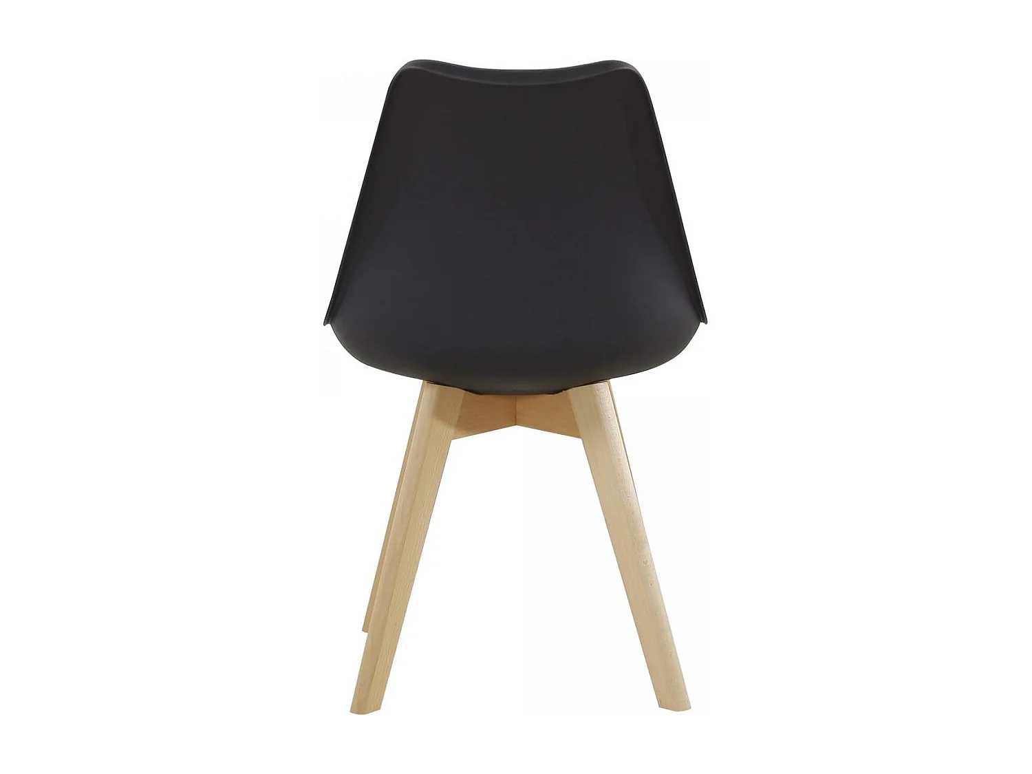 Chaise semi artisanal LOT DE 2 ATE 56x48x83 noir