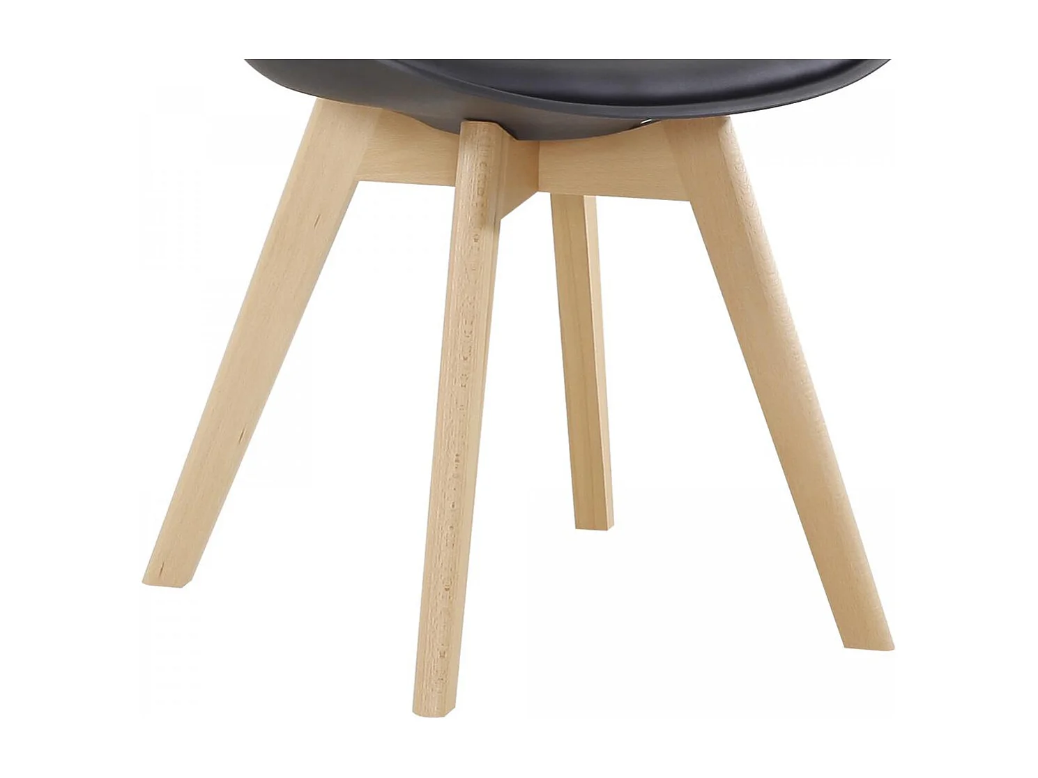 Chaise semi artisanal LOT DE 2 ATE 56x48x83 noir