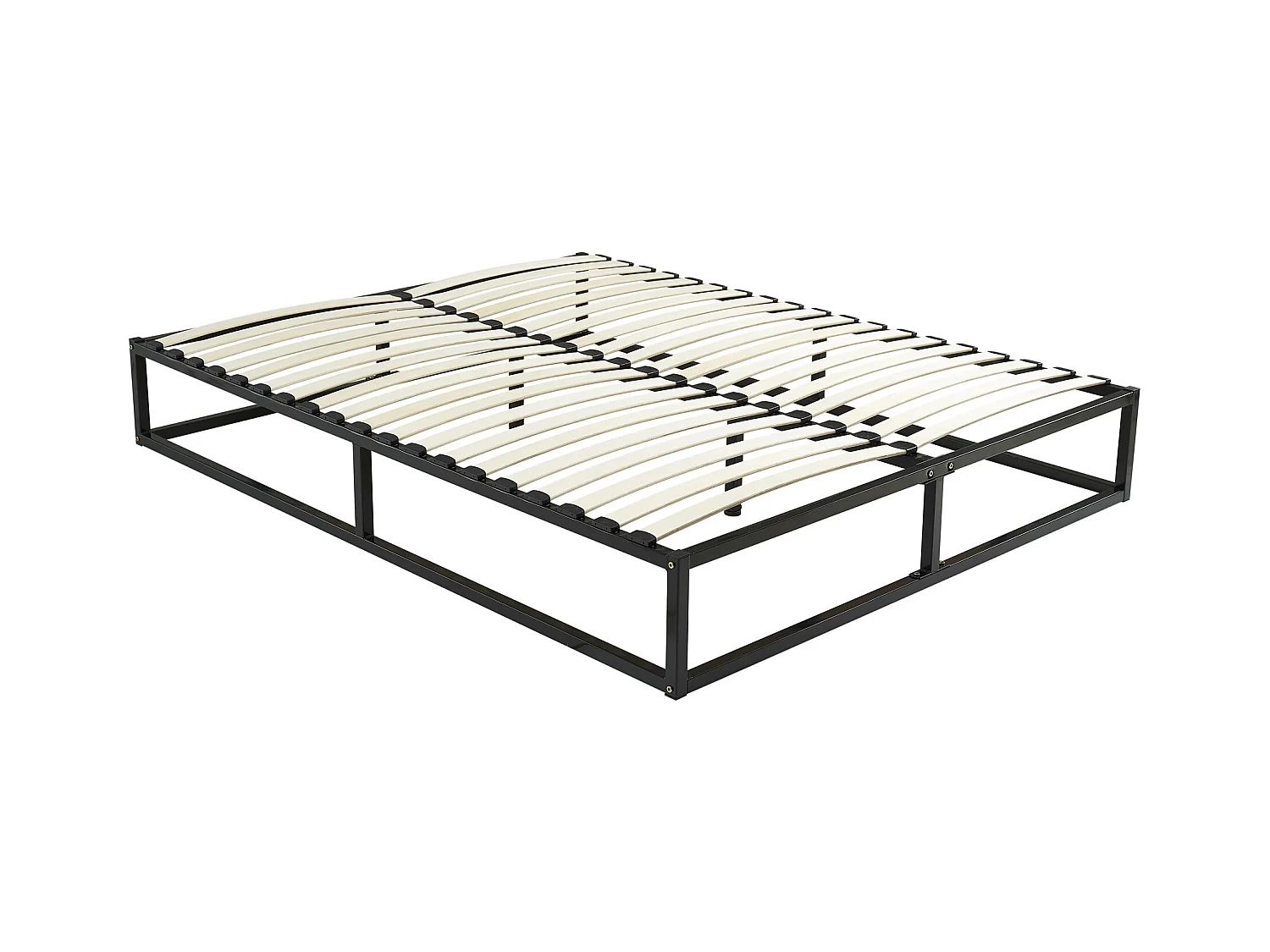 Rama z listewkami metalowa 140 x 190 cm - 2 x 19 listewek - Czarny - RAMMUS marki YSMÉE