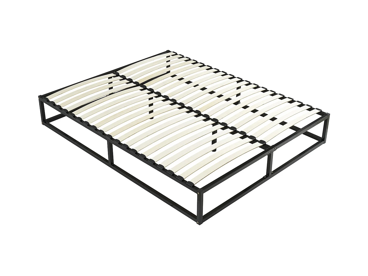 Rama z listewkami metalowa 140 x 190 cm - 2 x 19 listewek - Czarny - RAMMUS marki YSMÉE