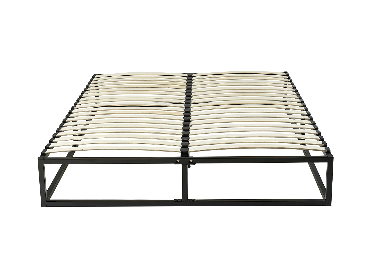 Rama z listewkami metalowa 140 x 190 cm - 2 x 19 listewek - Czarny - RAMMUS marki YSMÉE