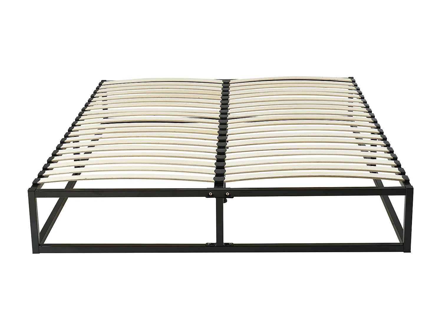 Estrado com estrutura de ripas em metal 140x190 cm, 2x19 ripas preto - RAMMUS da YSMÉE