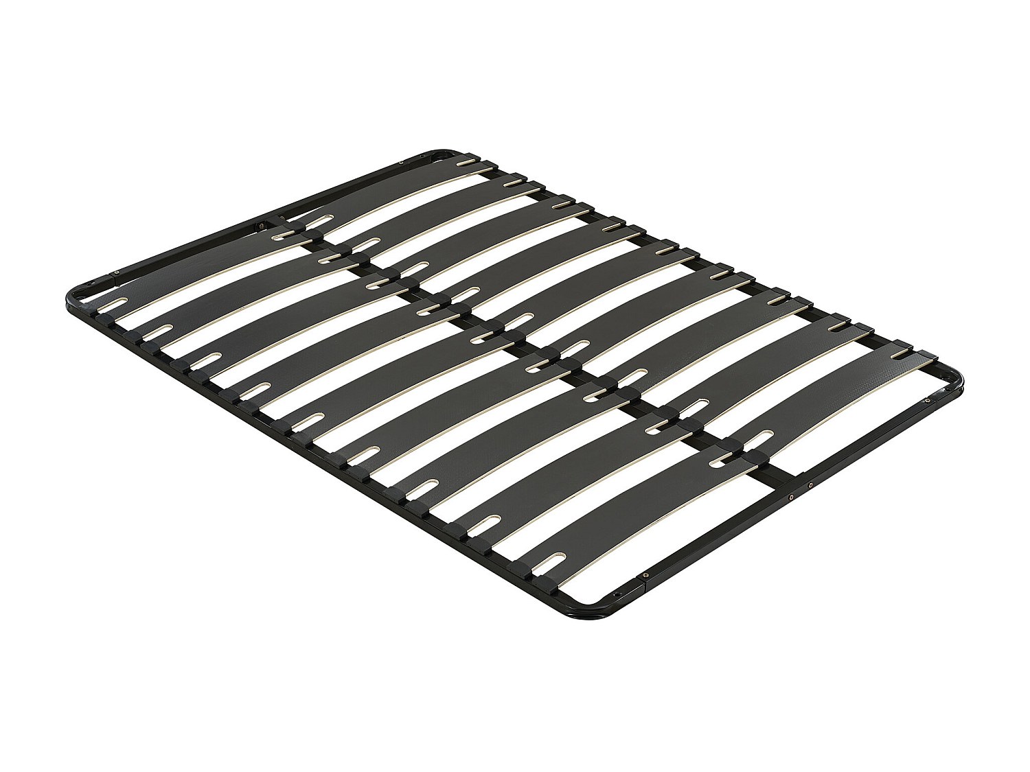 Vente-unique Gestell Lattenrost 140 X 190 Cm - 2 X 9 Latten - Rutschfest - Ohne Füße - Schwarz - Montiano Von YsmÉE