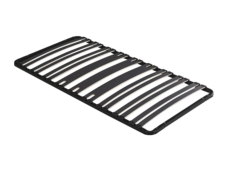 Somier de láminas para montar 90 x 190 cm - 15 láminas - 3 zonas de soporte lumbar reforzado - Sin patas - Negro - CERRISI de YSMÉE