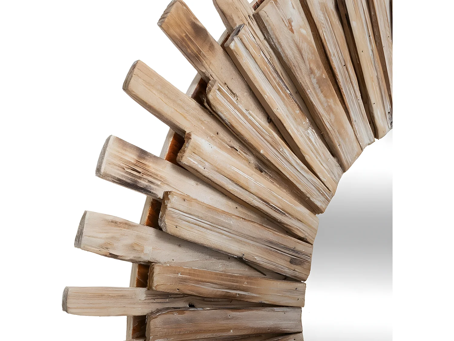 Grand Miroir mural en en Bois flotté D 88 cm