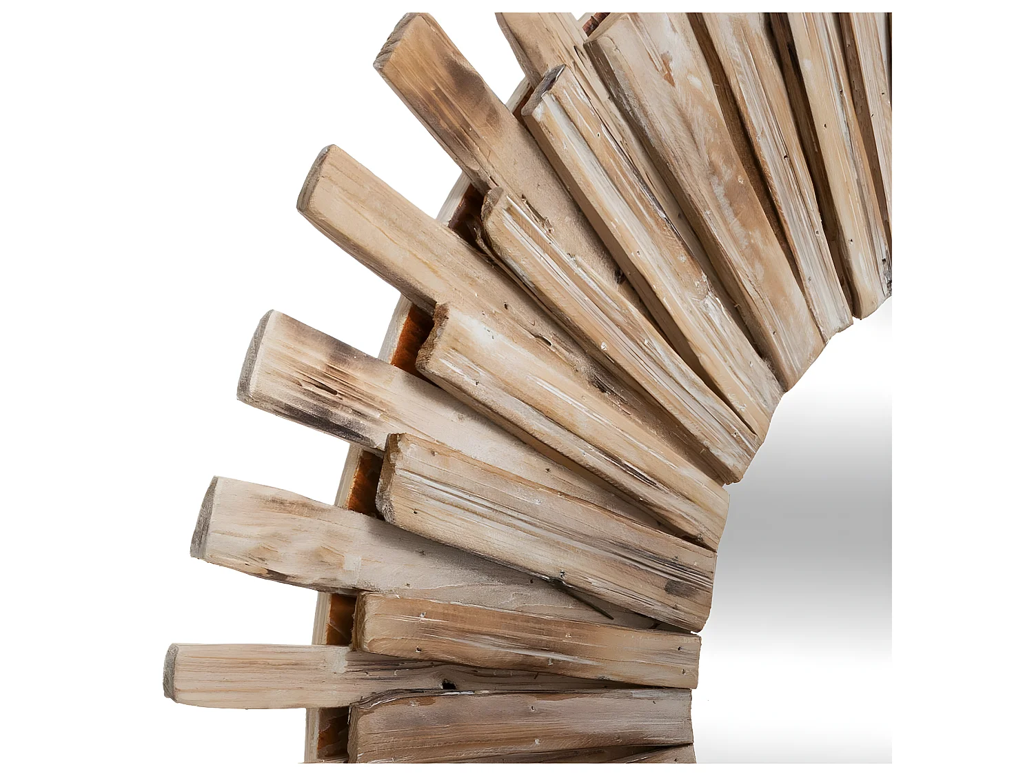 Grand Miroir mural en en Bois flotté D 88 cm