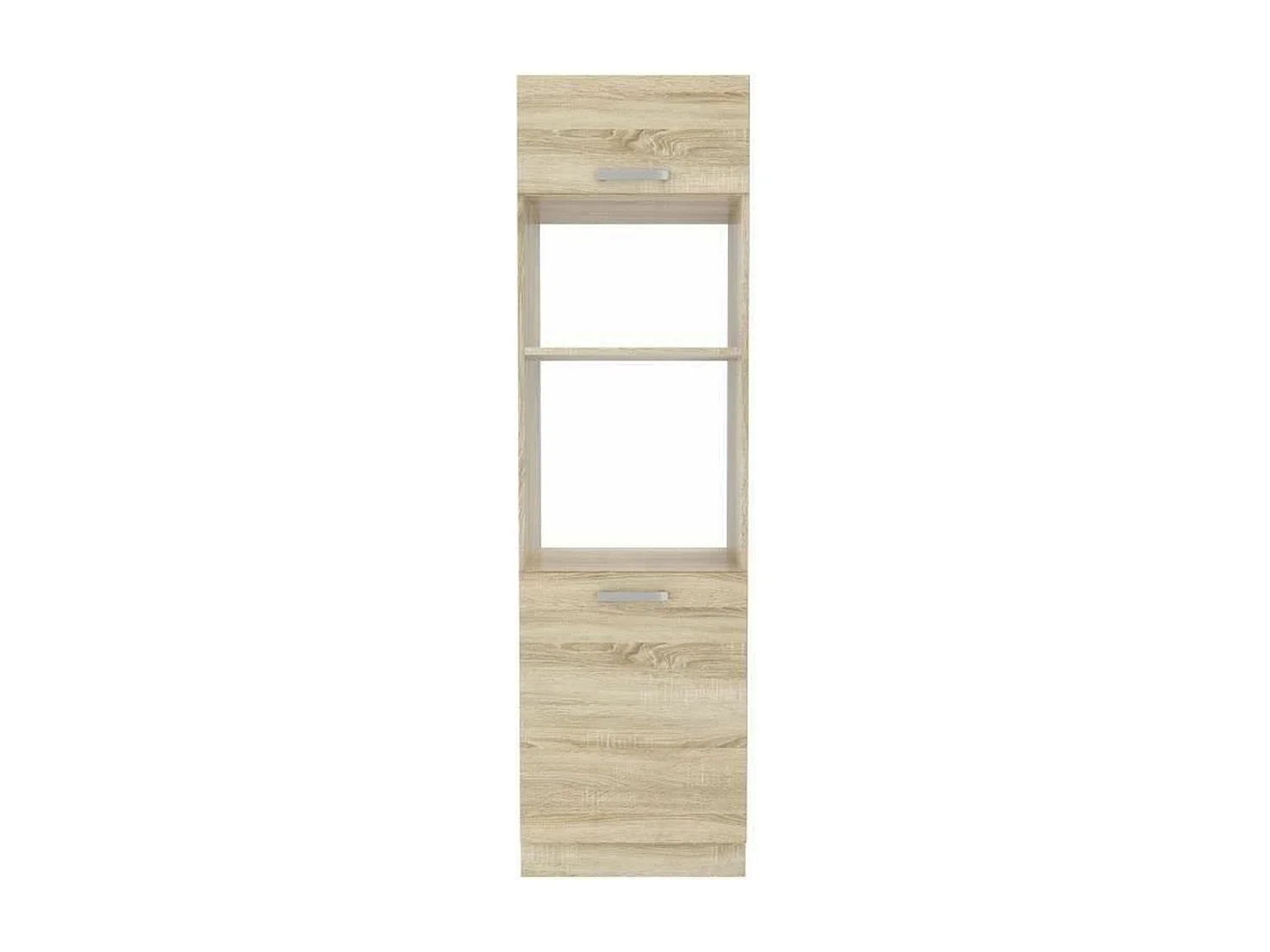 Mueble Columna Horno 2 Puertas Batientes Roble Sonoma LASSEN 60 x 57 x 210 cm